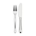 With the fork on the left and knife on the right, adhering to traditional Royalty Free Stock Photo