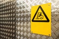 Fork lift truck warning sign Royalty Free Stock Photo