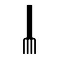 Fork line icon isolated on white background. Black flat thin icon on modern outline style. Linear symbol and editable stroke. Royalty Free Stock Photo