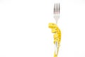 fork with a measuring tape diet or healthy eating