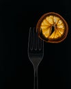 Fork. ORANGE. BLACK