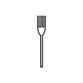 Fork outline icon isolated. Symbol, logo illustration for mobile concept and web design. Royalty Free Stock Photo