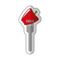 fork with peppers fresh vegetable isolated icon