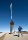 Funny Fork in the Road, Surreal Landscape Royalty Free Stock Photo