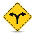 Fork in the road sign Royalty Free Stock Photo