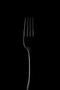 Fork silhouette Royalty Free Stock Photo