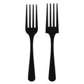 Fork silhouette simple icon Royalty Free Stock Photo