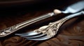 fork silver flatware Royalty Free Stock Photo
