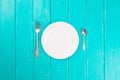 fork and spoon and empty plate