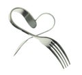 Fork and spoon heart