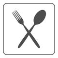 Crossed spoon and fork icon