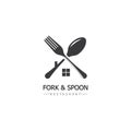 fork and spoon icon restaurant sign and symbol vector design