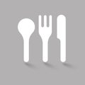 Fork Spoon Knife doodle icon vector illustration eps10. Royalty Free Stock Photo