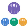 Fork, spoon and knife Royalty Free Stock Photo
