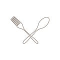 Fork Spoon Knife icon Royalty Free Stock Photo