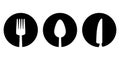 Fork, spoon, knife icon Royalty Free Stock Photo