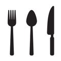 Fork, spoon, knife icon Royalty Free Stock Photo