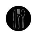 Fork Spoon Knife icon Royalty Free Stock Photo