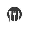 fork,spoon and knife  icon vector illustration Royalty Free Stock Photo