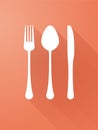 Fork spoon and knife