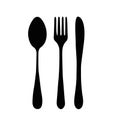 Fork spoon knife on white background Royalty Free Stock Photo