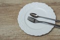 Fork, Spoon and Table Knife on the white background Royalty Free Stock Photo