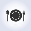 Fork spun plate icon