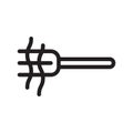 Fork thin line vector icon Royalty Free Stock Photo