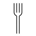 Fork vector line icon Royalty Free Stock Photo
