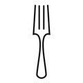 Fork vector line icon Royalty Free Stock Photo