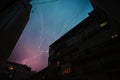 Forked lightning over Madrid