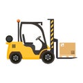 Forklift powered industrial truck graphic icon symbol