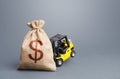 A forklift cannot lift a dollar money bag. Strongest financial assistance, support of business and people. Stimulating the economy