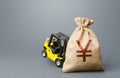 A forklift cannot lift a Yen yuan money bag. Strongest financial assistance, support of business and people. Fed interest rate.