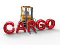Forklift cargo concept Royalty Free Stock Photo