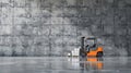 The forklift and concrete wall.AI generated image Royalty Free Stock Photo