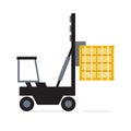 Forklift crane container, Logistics and Transportation concept, Vector, Illustration Royalty Free Stock Photo