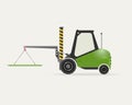Forklift with crane Royalty Free Stock Photo