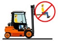 Forklift dangers Royalty Free Stock Photo