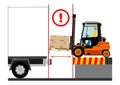 Forklift dangers Royalty Free Stock Photo