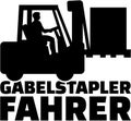 Forklift driver with german job title