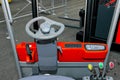 Forklift driver view Royalty Free Stock Photo