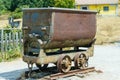 Forklift for the extraction of coal in a mine. Barruelo de Santullan, Palencia, Spain