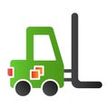 Forklift flat icon. Loader color icons in trendy flat style. Transport gradient style design, designed for web and app
