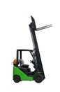 Forklift freight. Loading machine.