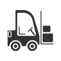 Forklift glyph icon Royalty Free Stock Photo