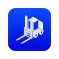 Forklift icon blue vector Royalty Free Stock Photo