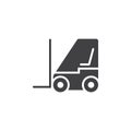 forklift icon , lift truck solid logo illustration, pictog