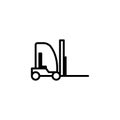 Forklift icon. line style icon vector illustration