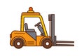 Forklift icon. Loader isolated on white background Royalty Free Stock Photo